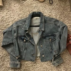 Pacsun cropped jean jacket size small